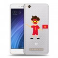 Полупрозрачный дизайнерский пластиковый чехол для Xiaomi RedMi 4A флаг Киргизии