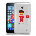 Полупрозрачный дизайнерский силиконовый чехол для Microsoft Lumia 640 флаг Киргизии