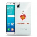 Полупрозрачный дизайнерский пластиковый чехол для Huawei ShotX флаг Киргизии