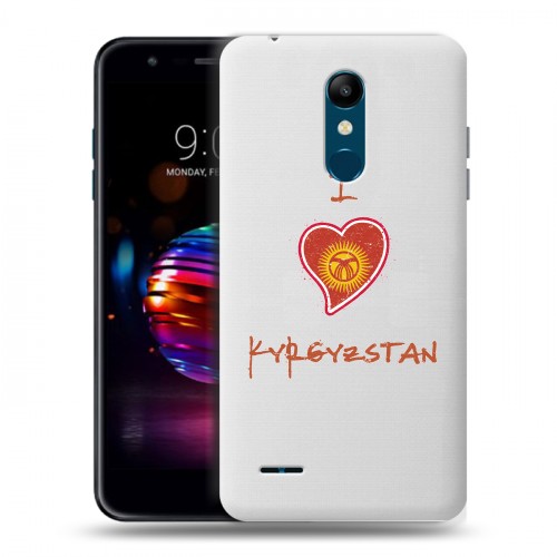 Полупрозрачный дизайнерский силиконовый чехол для LG K11 Plus флаг Киргизии
