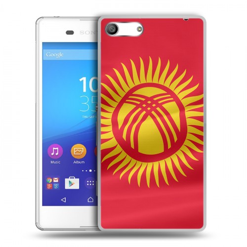 Дизайнерский силиконовый чехол для Sony Xperia M5 флаг Киргизии