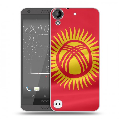 Дизайнерский пластиковый чехол для HTC Desire 530 флаг Киргизии