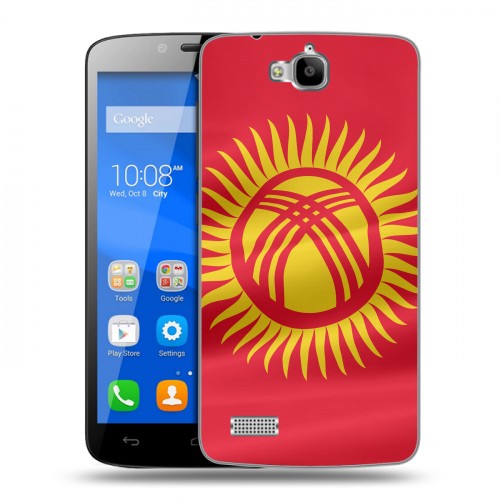 Дизайнерский пластиковый чехол для Huawei Honor 3C Lite флаг Киргизии