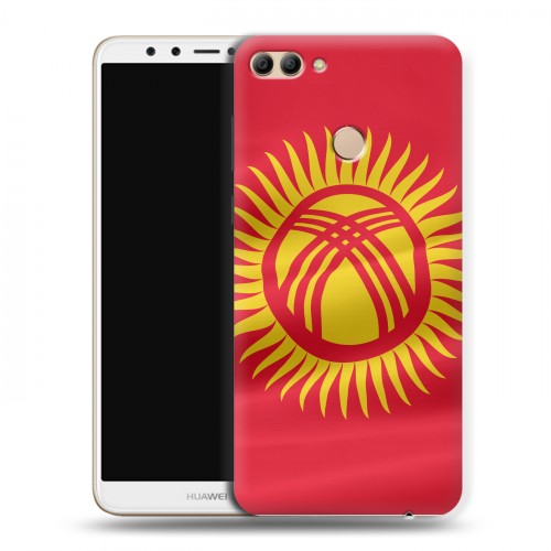 Дизайнерский пластиковый чехол для Huawei Y9 (2018) флаг Киргизии