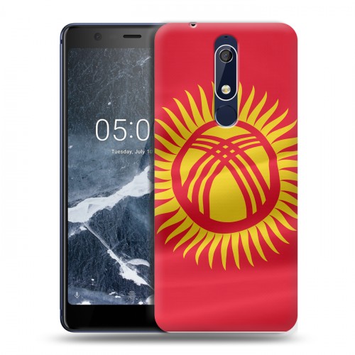 Дизайнерский пластиковый чехол для Nokia 5.1 флаг Киргизии