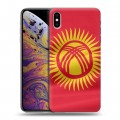 Дизайнерский силиконовый чехол для Iphone Xs Max флаг Киргизии