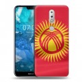 Дизайнерский пластиковый чехол для Nokia 7.1 флаг Киргизии