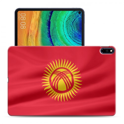 Дизайнерский силиконовый с усиленными углами чехол для Huawei MatePad Pro флаг Киргизии