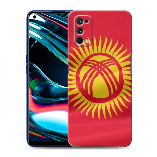 Дизайнерский силиконовый с усиленными углами чехол для Realme 7 Pro флаг Киргизии