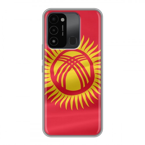 Дизайнерский силиконовый с усиленными углами чехол для Tecno Spark Go 2022 флаг Киргизии