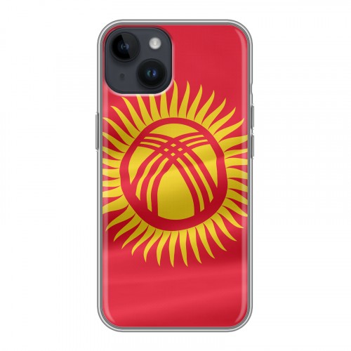 Дизайнерский пластиковый чехол для Iphone 14 флаг Киргизии