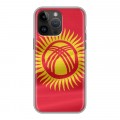 Дизайнерский силиконовый с усиленными углами чехол для Iphone 14 Pro Max флаг Киргизии
