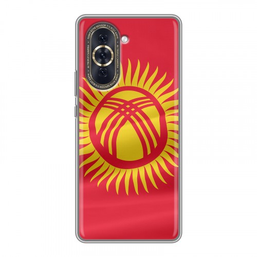 Дизайнерский силиконовый с усиленными углами чехол для Huawei Nova 10 флаг Киргизии