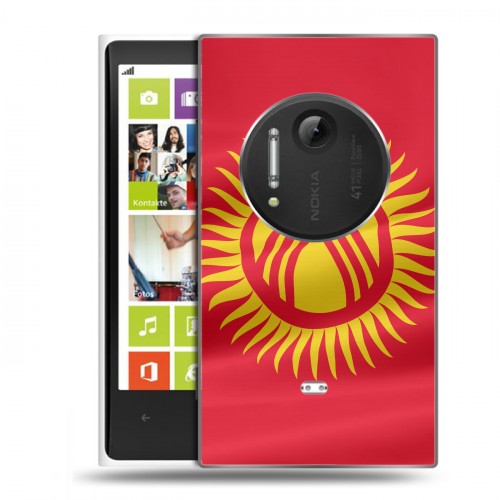 Дизайнерский силиконовый чехол для Nokia Lumia 1020 флаг Киргизии