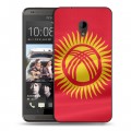 Дизайнерский пластиковый чехол для HTC Desire 700 флаг Киргизии