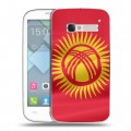 Дизайнерский пластиковый чехол для Alcatel One Touch Pop C5 флаг Киргизии