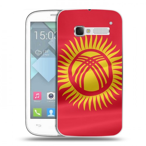 Дизайнерский пластиковый чехол для Alcatel One Touch Pop C5 флаг Киргизии