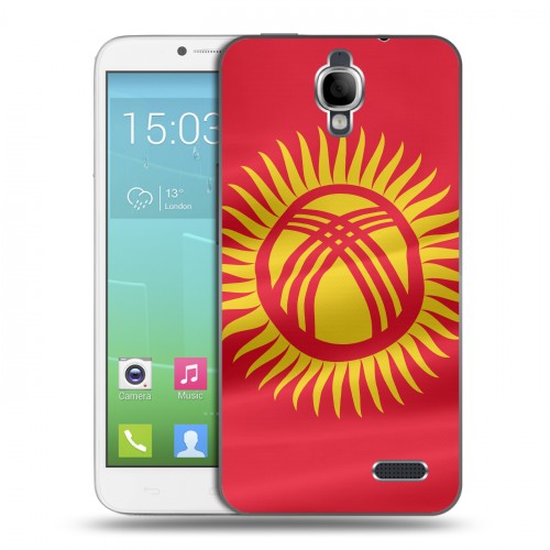 Дизайнерский силиконовый чехол для Alcatel One Touch Idol флаг Киргизии