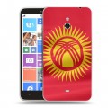 Дизайнерский пластиковый чехол для Nokia Lumia 1320 флаг Киргизии