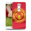 Дизайнерский пластиковый чехол для LG Optimus G2 mini флаг Киргизии