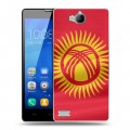 Дизайнерский пластиковый чехол для Huawei Honor 3c флаг Киргизии