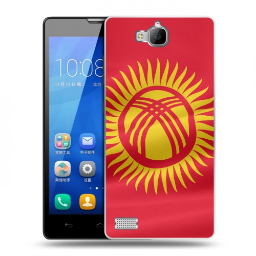 Дизайнерский пластиковый чехол для Huawei Honor 3c флаг Киргизии