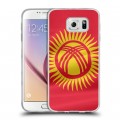 Дизайнерский пластиковый чехол для Samsung Galaxy S6 флаг Киргизии