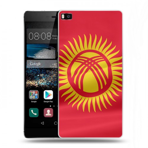Дизайнерский пластиковый чехол для Huawei P8 флаг Киргизии