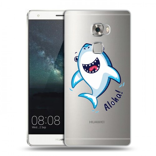 Полупрозрачный дизайнерский пластиковый чехол для Huawei Mate S Прозрачные акулы