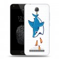 Полупрозрачный дизайнерский пластиковый чехол для Umi Touch Прозрачные акулы