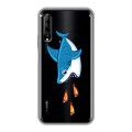 Полупрозрачный дизайнерский силиконовый чехол для Huawei Y9s Прозрачные акулы