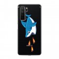Полупрозрачный дизайнерский силиконовый с усиленными углами чехол для Huawei Honor 30S Прозрачные акулы