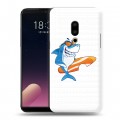 Полупрозрачный дизайнерский пластиковый чехол для Meizu 15 Plus Прозрачные акулы