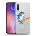 Полупрозрачный дизайнерский силиконовый с усиленными углами чехол для Xiaomi Mi9 Прозрачные акулы