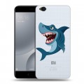 Полупрозрачный дизайнерский пластиковый чехол для Xiaomi Mi5C Прозрачные акулы