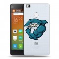 Полупрозрачный дизайнерский пластиковый чехол для Xiaomi Mi4S Прозрачные акулы