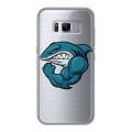 Полупрозрачный дизайнерский пластиковый чехол для Samsung Galaxy S8 Plus Прозрачные акулы