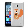 Полупрозрачный дизайнерский пластиковый чехол для Microsoft Lumia 640 Прозрачные белки