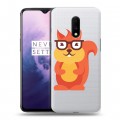 Полупрозрачный дизайнерский пластиковый чехол для OnePlus 7 Прозрачные белки