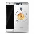 Полупрозрачный дизайнерский пластиковый чехол для Huawei P9 Plus Прозрачные белки