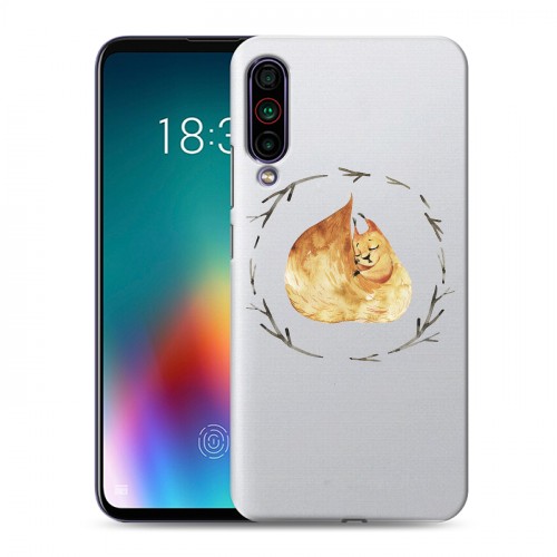 Полупрозрачный дизайнерский силиконовый чехол для Meizu 16T Прозрачные белки