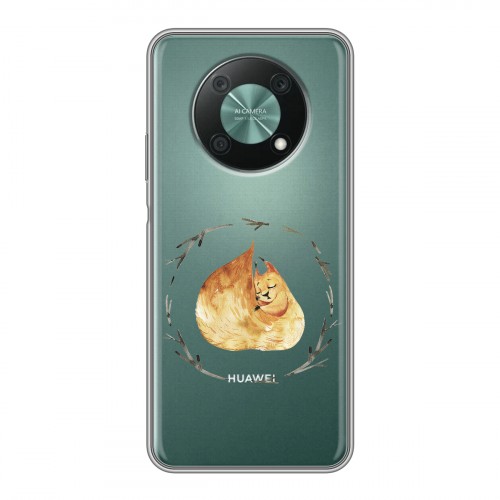 Полупрозрачный дизайнерский пластиковый чехол для Huawei Nova Y90 Прозрачные белки