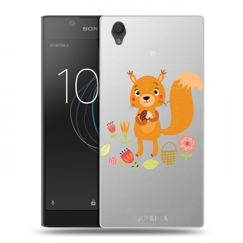 Полупрозрачный дизайнерский пластиковый чехол для Sony Xperia L1 Прозрачные белки