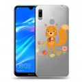 Полупрозрачный дизайнерский пластиковый чехол для Huawei Y6 (2019) Прозрачные белки