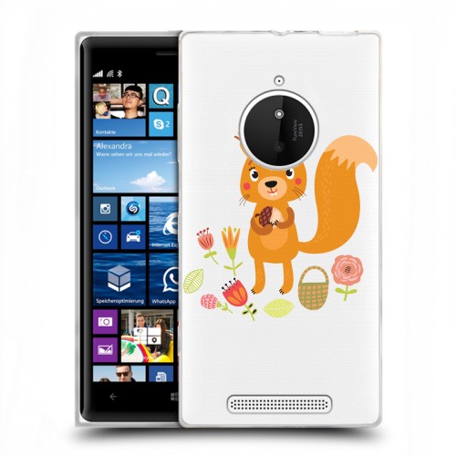 Полупрозрачный дизайнерский пластиковый чехол для Nokia Lumia 830 Прозрачные белки