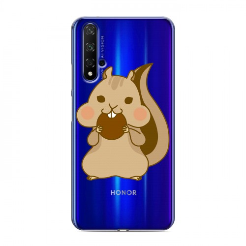 Полупрозрачный дизайнерский пластиковый чехол для Huawei Honor 20 Прозрачные белки