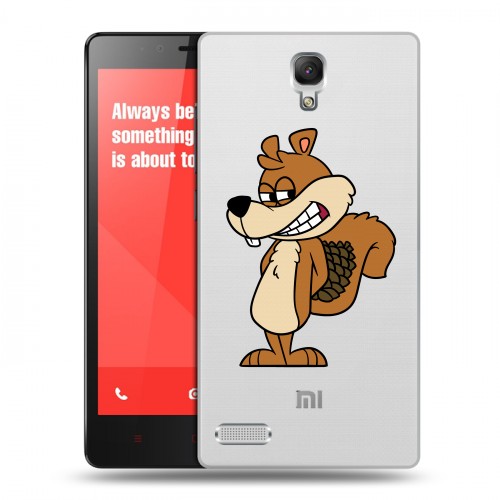 Полупрозрачный дизайнерский пластиковый чехол для Xiaomi RedMi Note Прозрачные белки