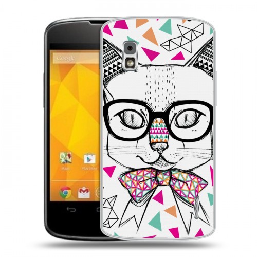 Дизайнерский пластиковый чехол для LG Google Nexus 4 Ацтекские иллюстрации