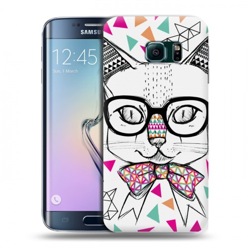 Дизайнерский пластиковый чехол для Samsung Galaxy S6 Edge Ацтекские иллюстрации