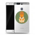 Полупрозрачный дизайнерский пластиковый чехол для Huawei P9 Plus Прозрачные белки